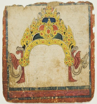 Rituele kroon met juwelen, uit een set inwijdingskaarten (Tsakali) door Unknown artist