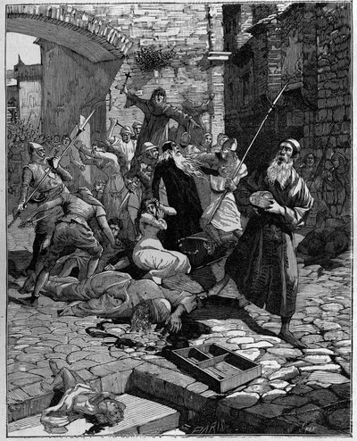 Joden ontdaan van hun eigendommen en verdreven uit Frankrijk in de 13e eeuw. door Unknown artist