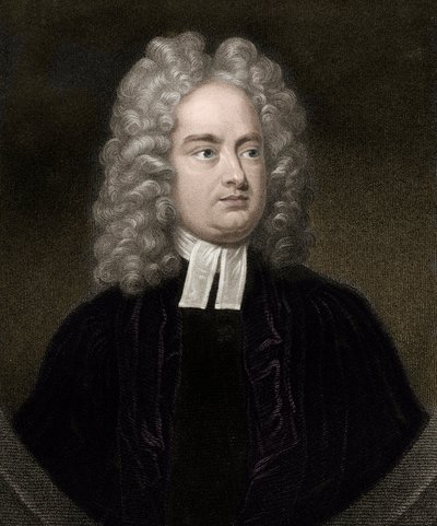 Jonathan Swift (1667-1745) - gravure - 19e eeuw door Unknown artist