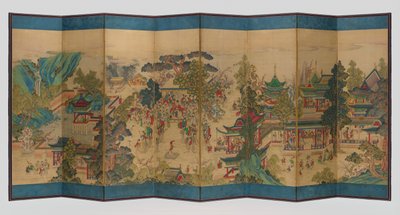 Vreugdevol banket van Guo Ziyi (곽분양행락도) door Unknown artist