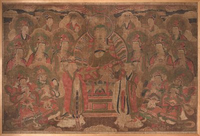 Ksitigarbha Bodhisattva met Assemblage door Unknown artist