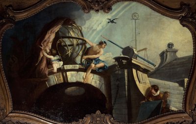 Astronomie, na 1737 (olieverf op doek) door Unknown artist