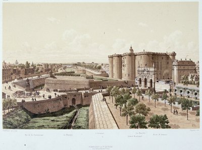 De Bastille in 1740 (de gevangenis) - in "Paris à travers les âges", eind 19e eeuw door Unknown artist