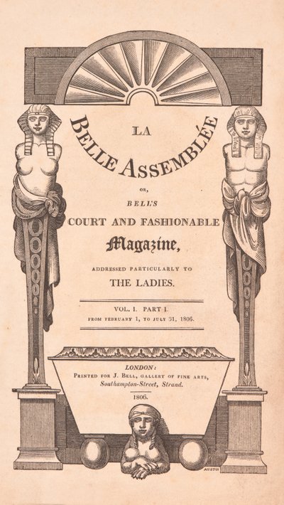 La Belle Assemblée, titelpagina door Unknown artist