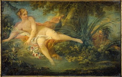 De verraste nimf, naar Boucher door Unknown artist