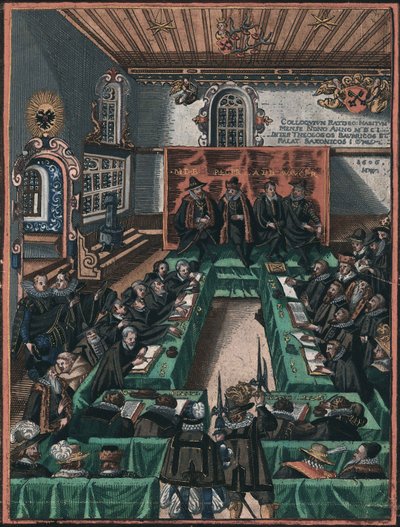 De Regensburgse Religieuze Colloquium van 1601 door Unknown artist