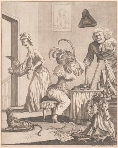 Dame Bereidt Zich Voor op een Avond op een Bal door Unknown artist