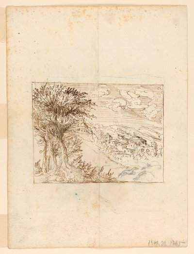 Landschap: verso: Grotesk Ontwerp door Unknown artist