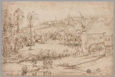 Landschap met Rivier en Molen door Unknown artist