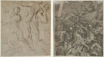 Laocoön (recto); Slag bij de Milvische Brug (fragment) (verso) door Unknown artist