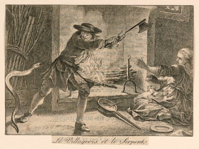 "Le Villageois et le Serpente" uit La Fontaine