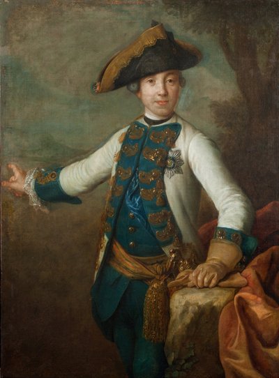 De tsaar Peter III van Rusland - Portret van de tsaar Peter III van Rusland (1728-1762), Anoniem door Unknown artist