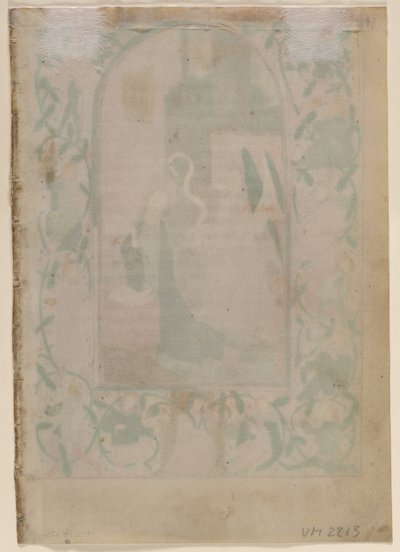 Blad uit een getijdenboek: Blanco (verso) door Unknown artist