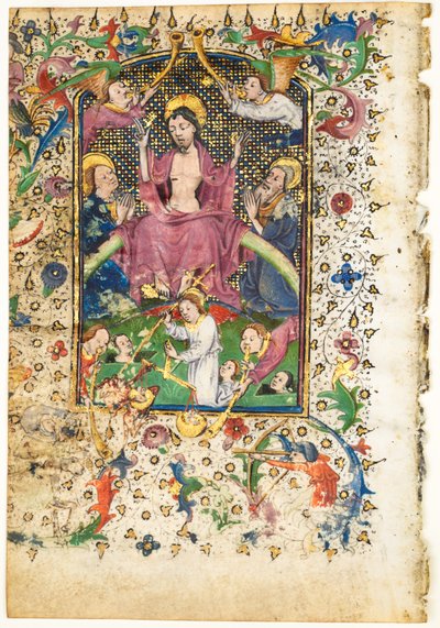 Blad uit een Getijdenboek: Het Laatste Oordeel door Unknown artist