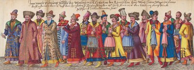 Moscovische ambassadeurs bij de Rijksdag in Regensburg, 18 juli door Unknown artist
