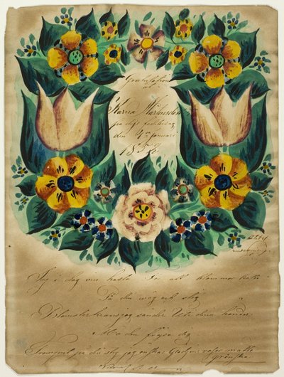 Brief van gelukwensen aan Karna Martensdottir door Unknown artist