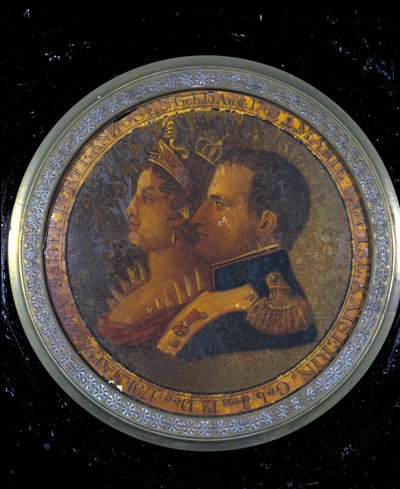 Deksel van een snuifdoos met portretten van Napoleon I en Josephine. Milaan, Museum van de Risorgimento door Unknown artist