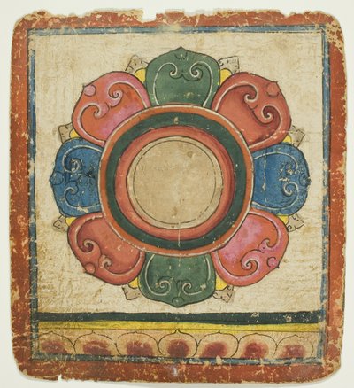 Lotus uit een set inwijdingskaarten (Tsakali) door Unknown artist