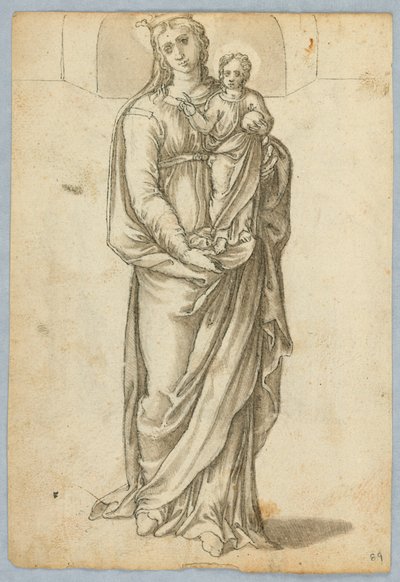 Madonna en kind door Unknown artist