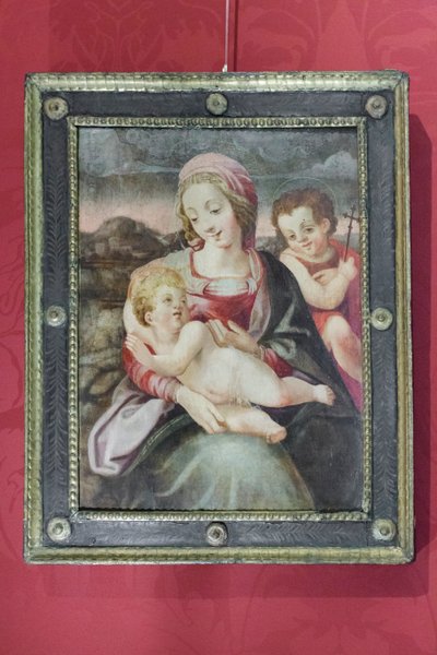 Madonna met Kind en Sint Johannes de Doper door Unknown artist