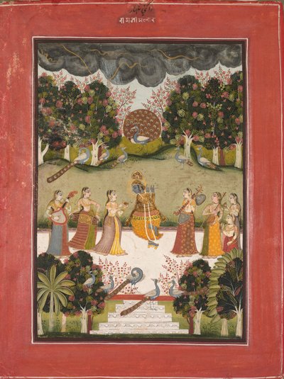 Malar Ragini: Krishna Speelt de Fluit voor Zeven Gopi