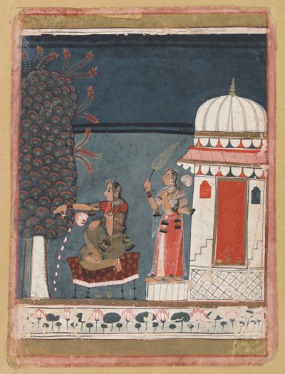 Malashri Ragini uit een Ragmala-serie door Unknown artist