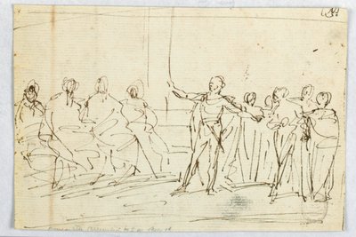 Man die een toespraak houdt door Unknown artist