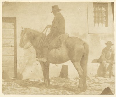 [Man te paard] door Unknown artist