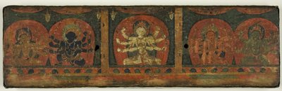 Manuscriptomslag van de Vijf Beschermers (Pancharaksha) door Unknown artist