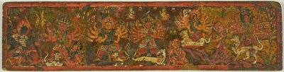 Manuscriptomslag van de Verheerlijking van de Grote Godin (Devimahatmya) door Unknown artist