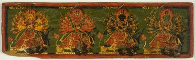 Manuscriptomslag van de Verheerlijking van de Grote Godin (Devimahatmya) door Unknown artist