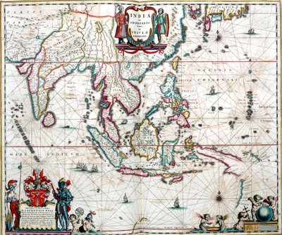 Kaart van Azië uit de Blaeu Atlas door Unknown artist