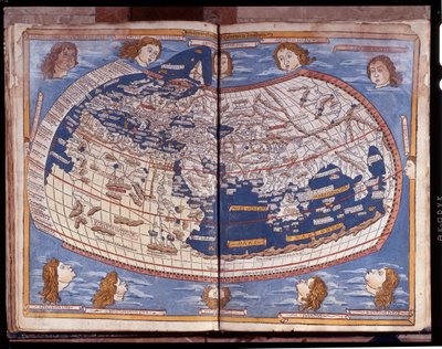 Kaart van Ptolemaeus gepubliceerd in 1482. door Unknown artist
