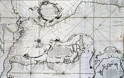 Kaart van de Stille Oceaan door Unknown artist