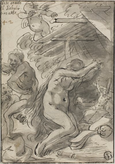 Maria Magdalena in de wildernis door Unknown artist