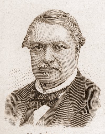 Leden van de Academie Francaise in 1895: portret van Leon Say (1826-1896), Franse econoom en politicus. door Unknown artist