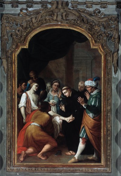 Wonder van Sint Antonius van Padua die een kreupele man geneest door Unknown artist