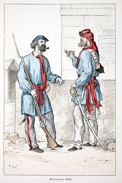 Bergbewoners (1848). Kleurenets, voor illustratie 