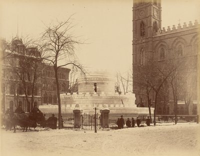 Montreal, IJsdoolhof voor de Notre-Dame kerk door Unknown artist
