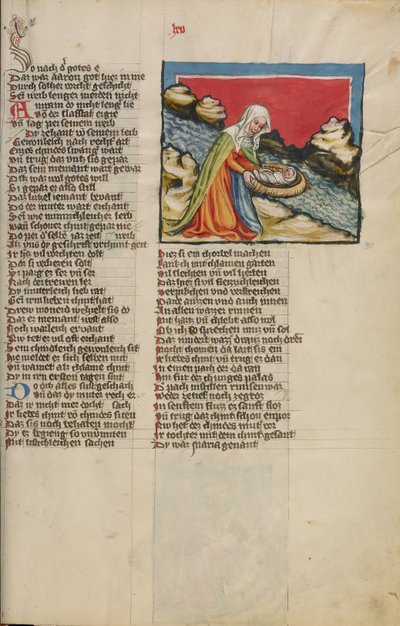 Mozes in de rivier door Unknown artist