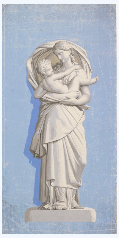 Moeder en Kind uit de serie De Leeftijden van de Mens door Unknown artist