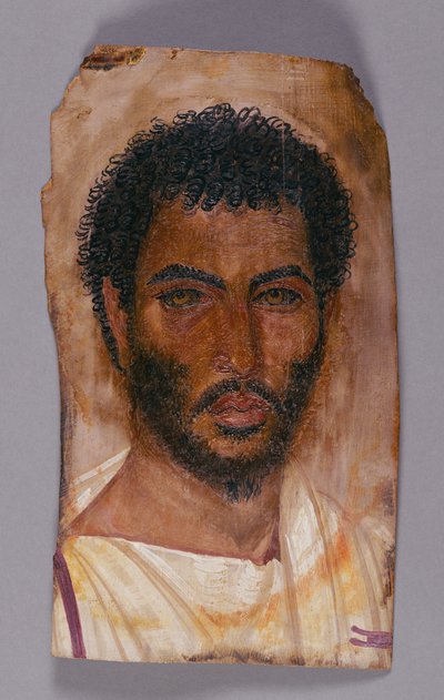 Mummieportret van een man met baard door Unknown artist