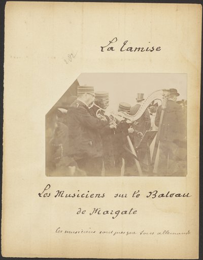 [Muzikanten op de boot van Margate]. door Unknown artist