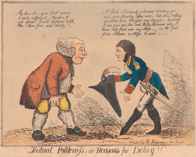 Wederzijdse beleefdheid; of Redenen voor vertraging!! door Unknown artist