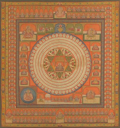 Mystiek diagram (Yantra) door Unknown artist