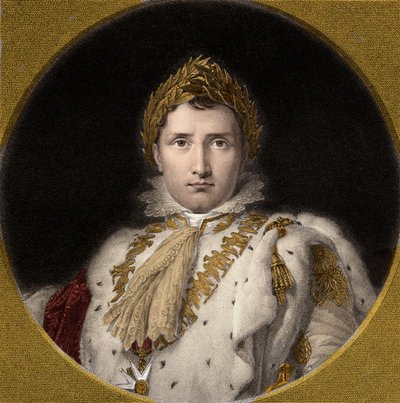 Napoleon Bonaparte 1769-1821 - gravure - 19e eeuw door Unknown artist