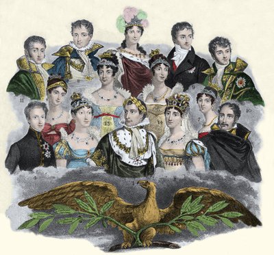 Napoleon Bonaparte en zijn familie door Unknown artist