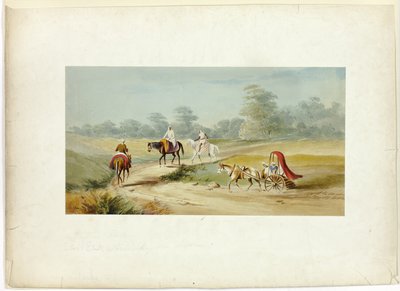 Inlander die reist in India door Unknown artist