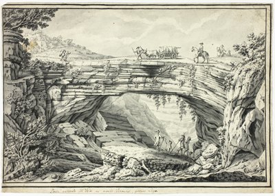 Natuurlijke brug van Veia in de Veronese heuvels, bij Lugo door Unknown artist