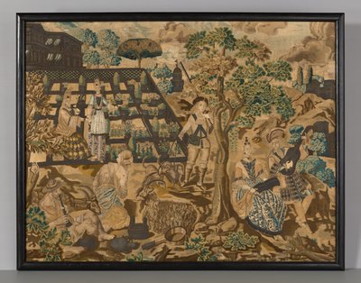 Naaldwerk paneel door Unknown artist
